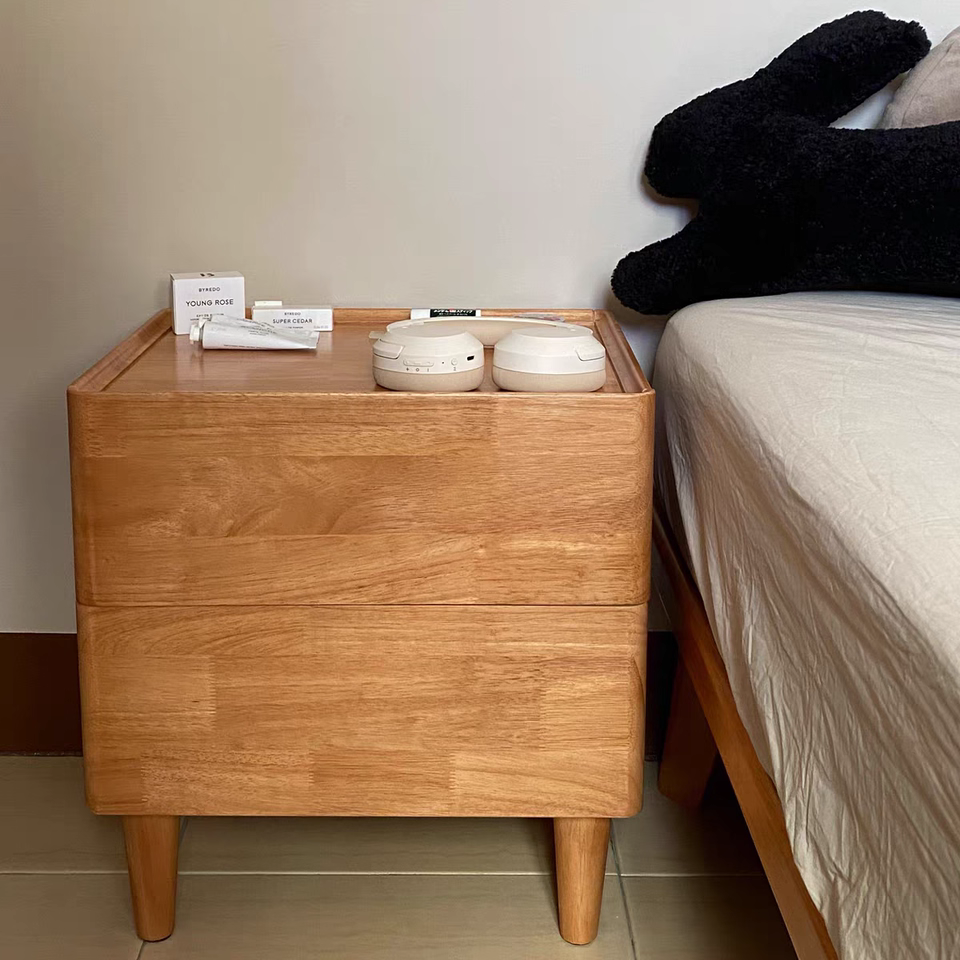 Cedarri 2pcs solid wood nightstands