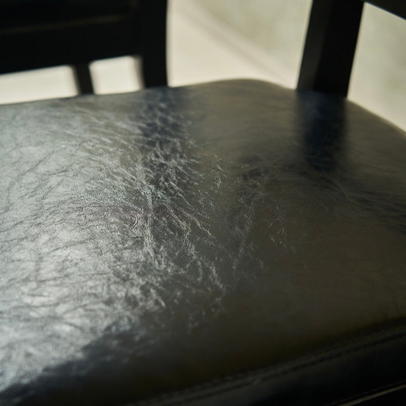 Malilian 2pcs ash wood natural rattan stainless steel dining chairs