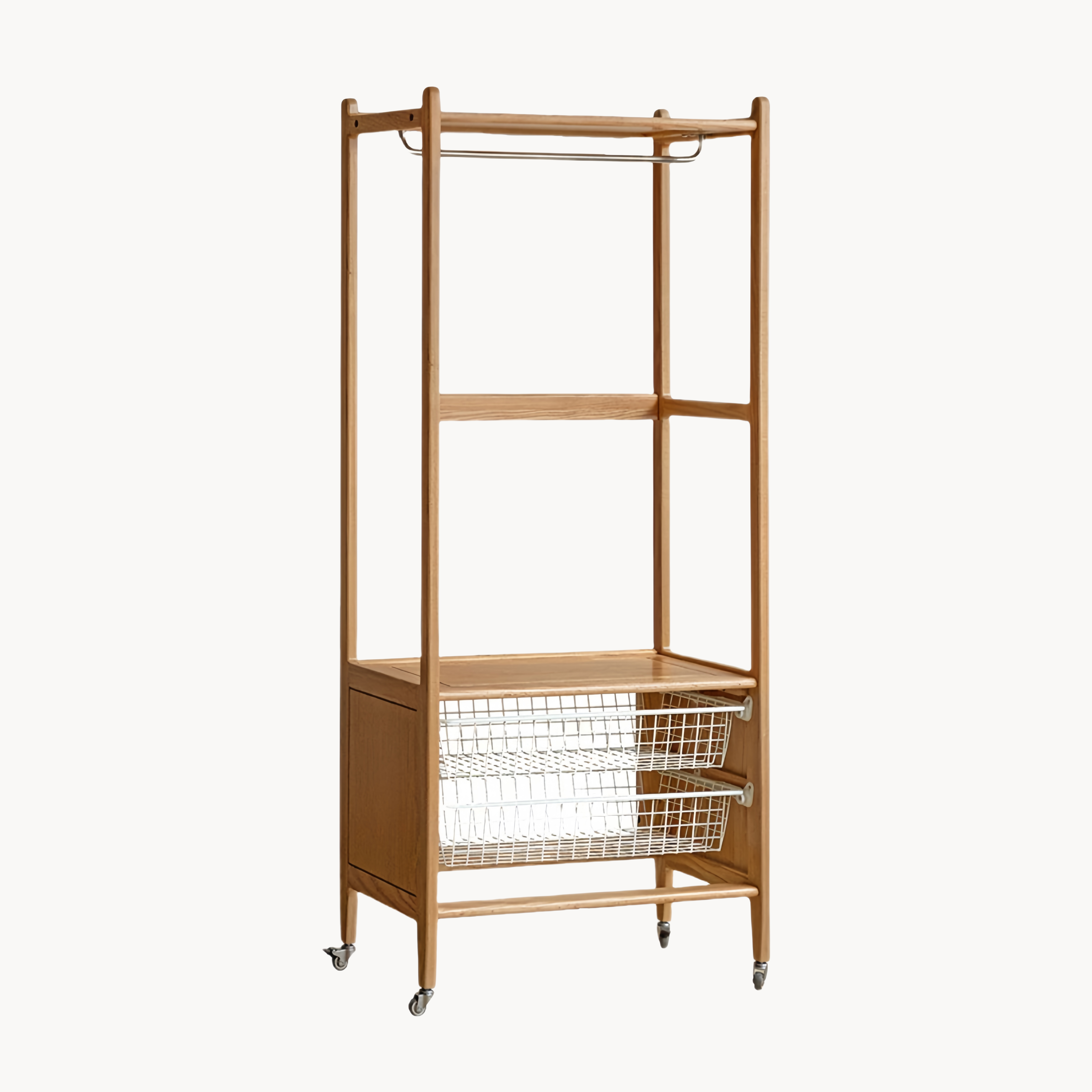 Vello Clothes rack with storage cabinet