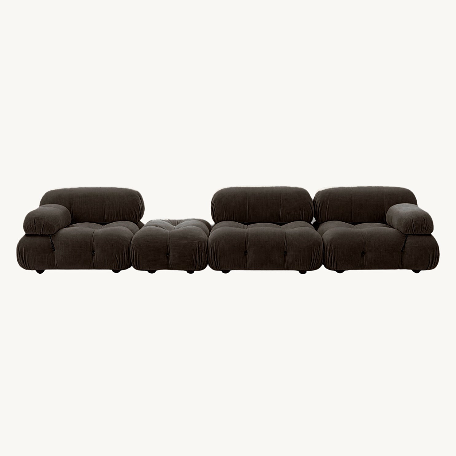 Chelo Minimalist modular sofa with ottoman-A