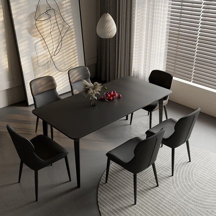 Halia Minimalist sintered stone rectangular dining table