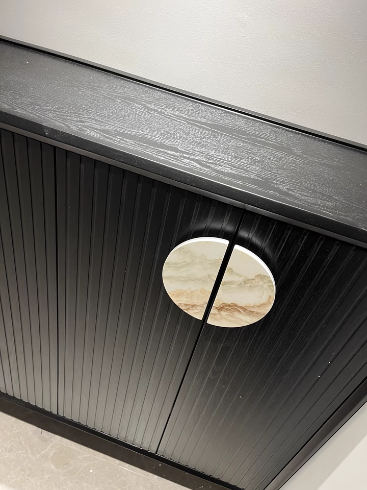 Melra Wooden marble sideboard-C