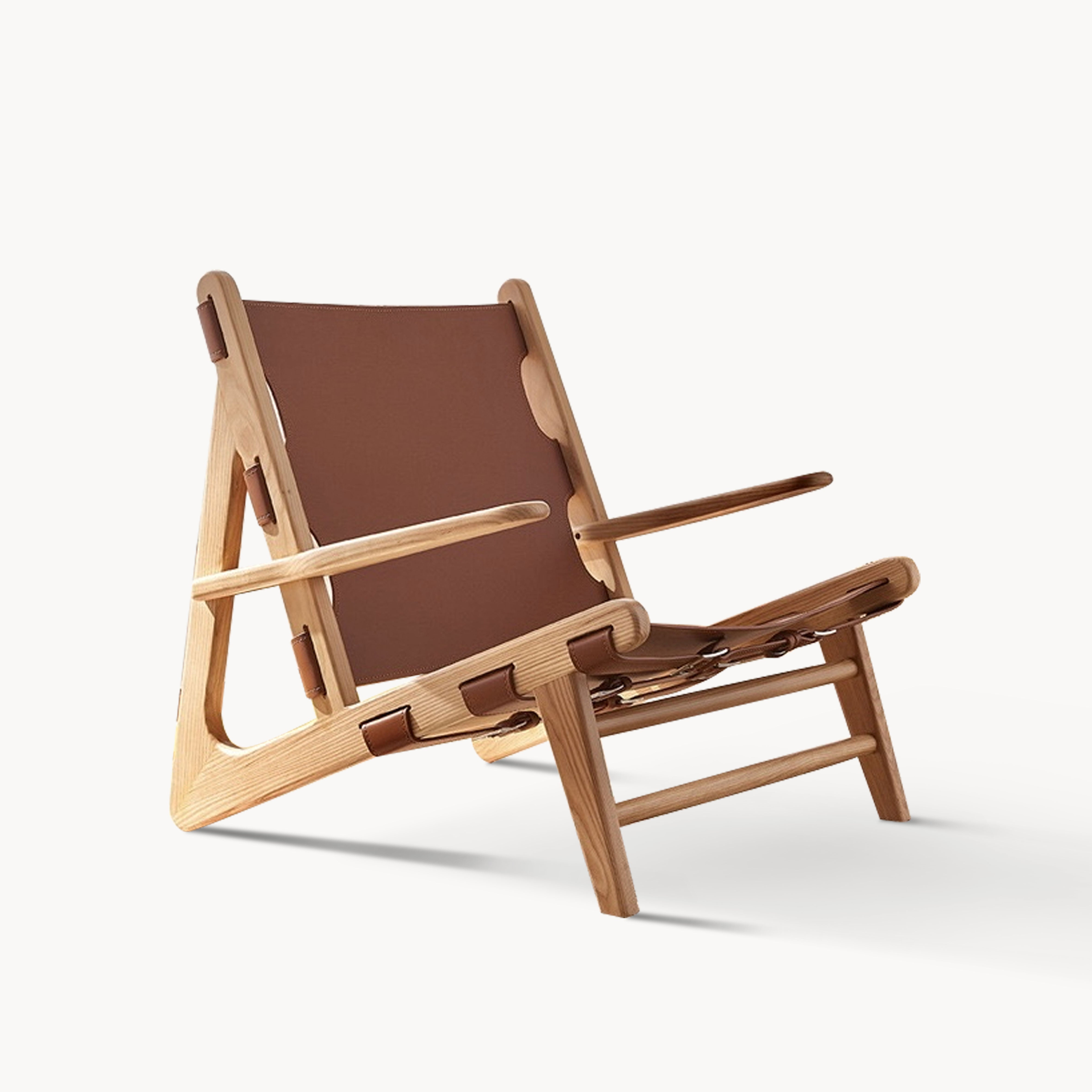 Vibnore Ash wood leather accent chair