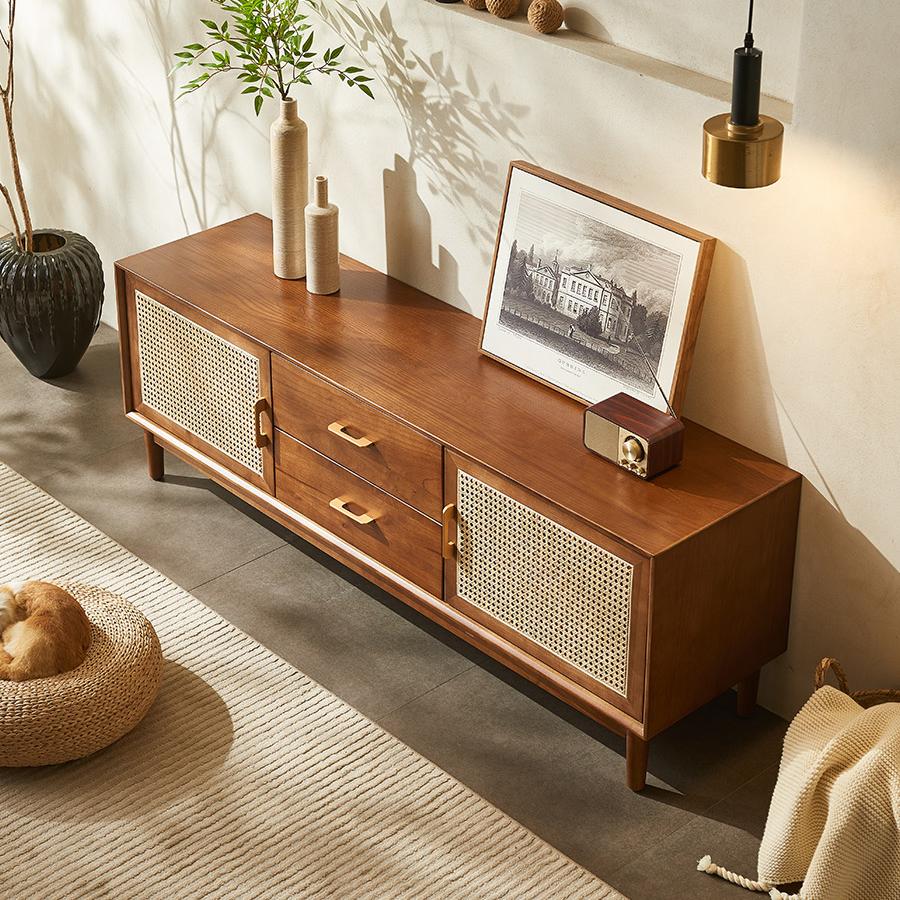 Altrix Solid wood TV cabinet