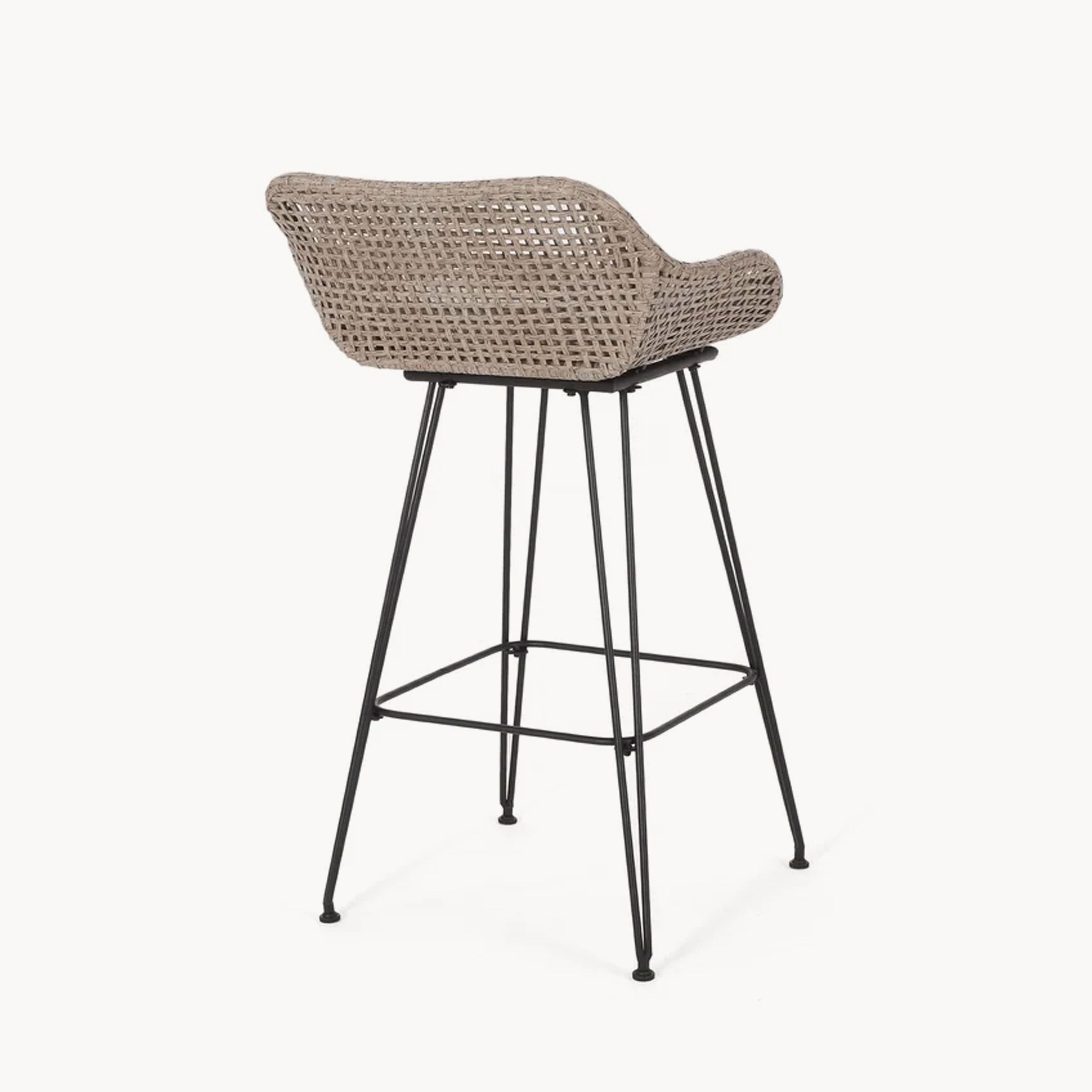 Vaelto Stainless steel rattan bar stool