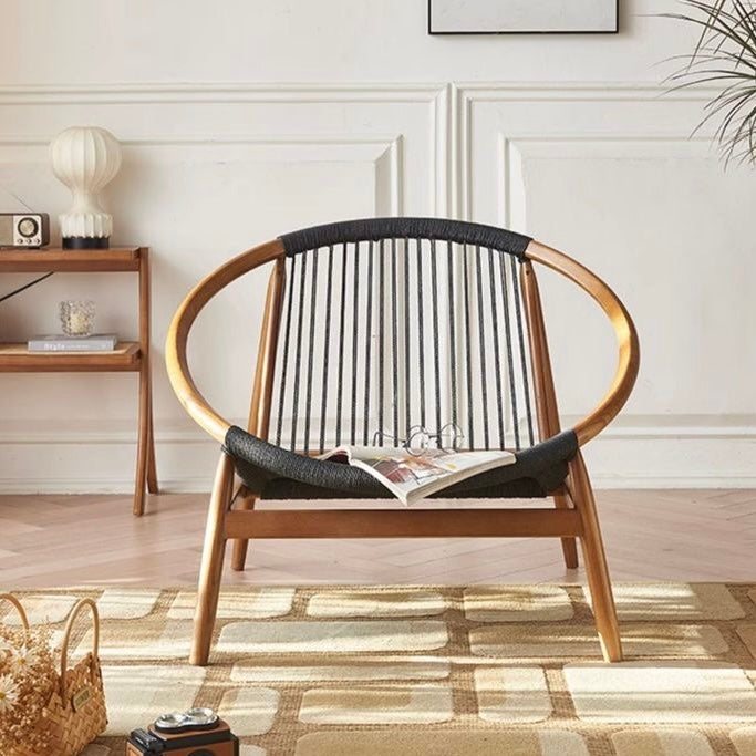 Rowan Ash wood rope braiding accent chair