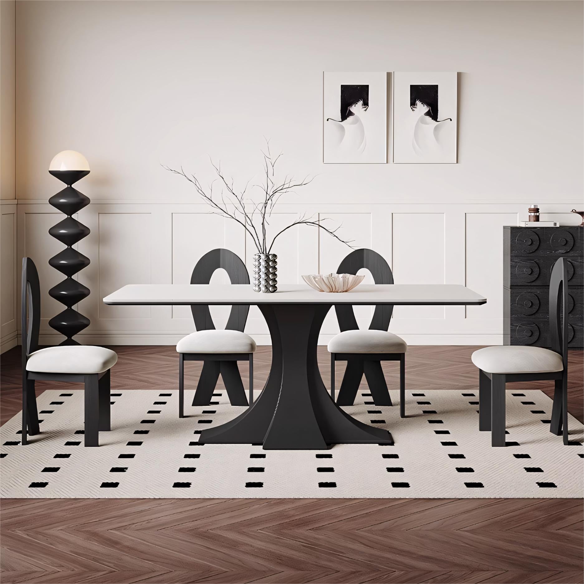 Lemaet Sintered stone rectangular dining table