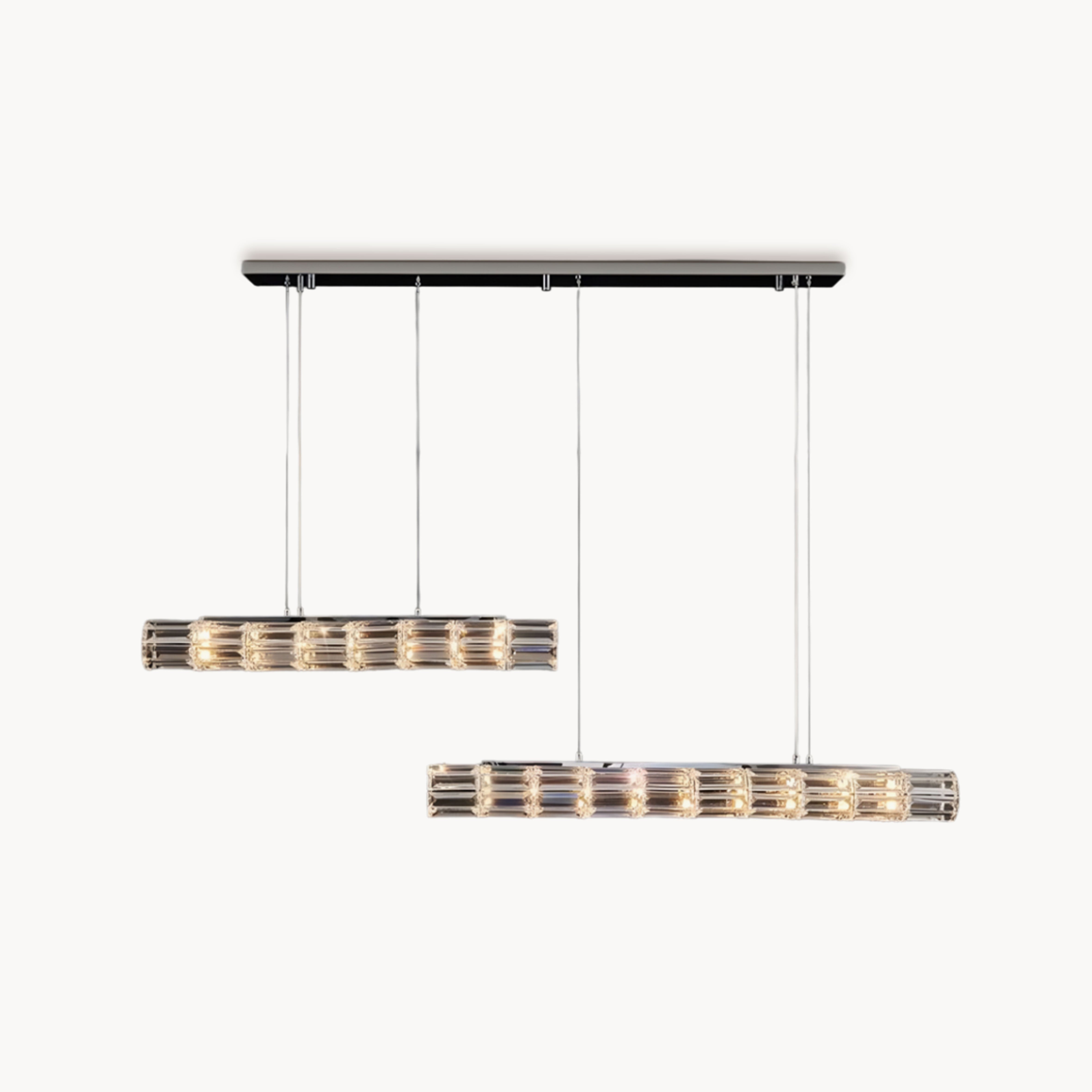 Tolanti Cylinder silver glass pendant light