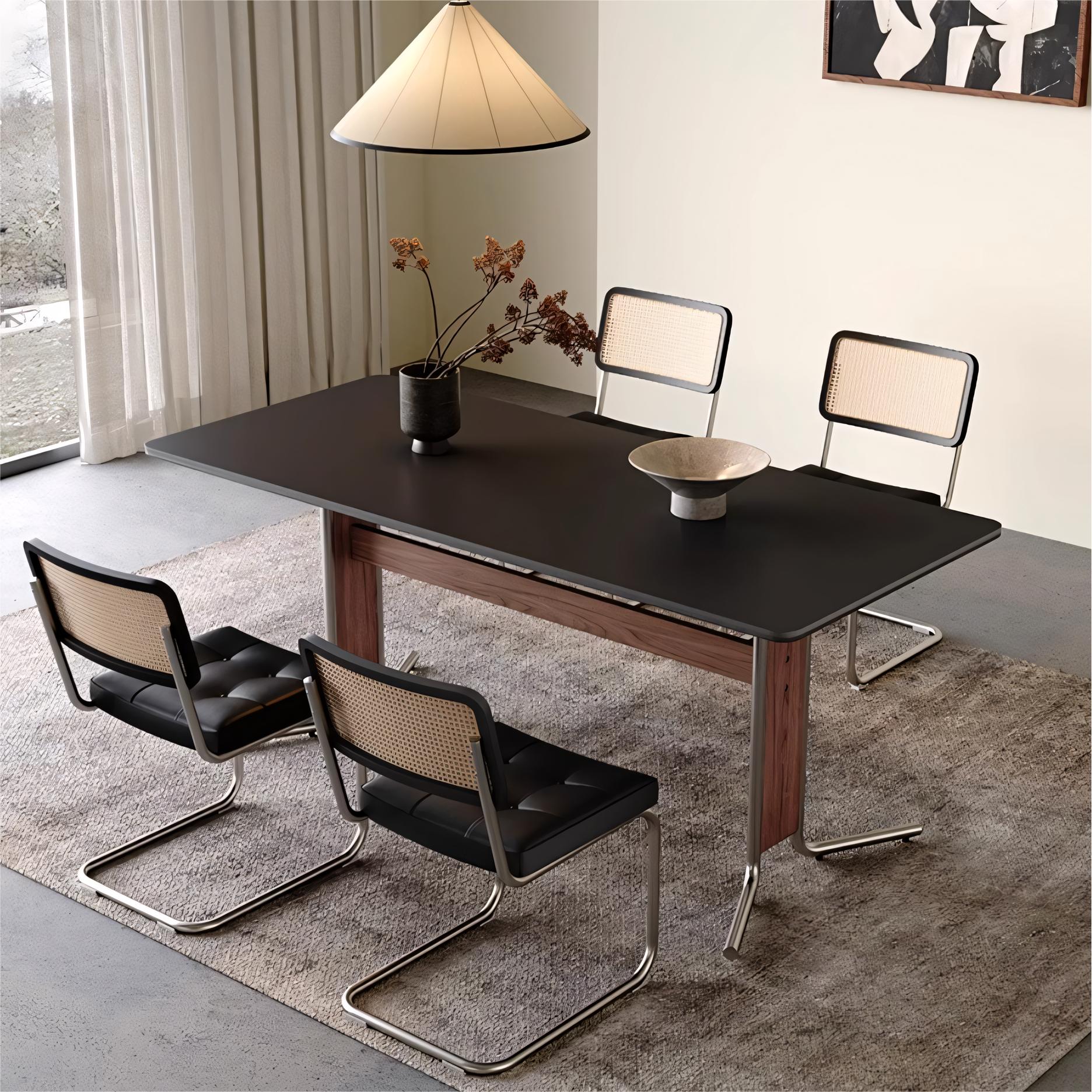Igsan Sintered stone rectangular dining set
