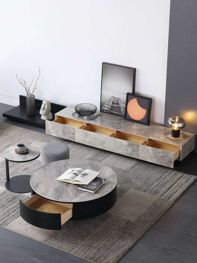Morra Expandable sintered stone TV cabinet