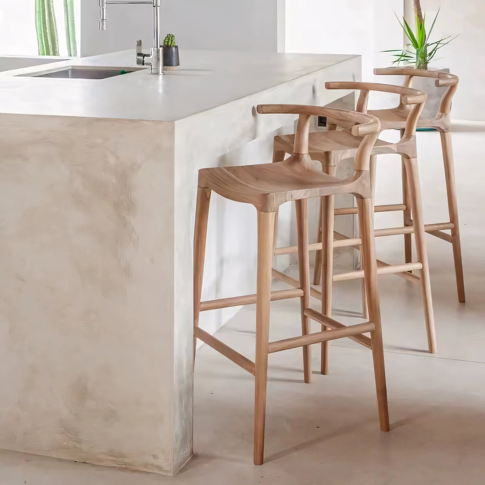 Zanri Teak bar stool