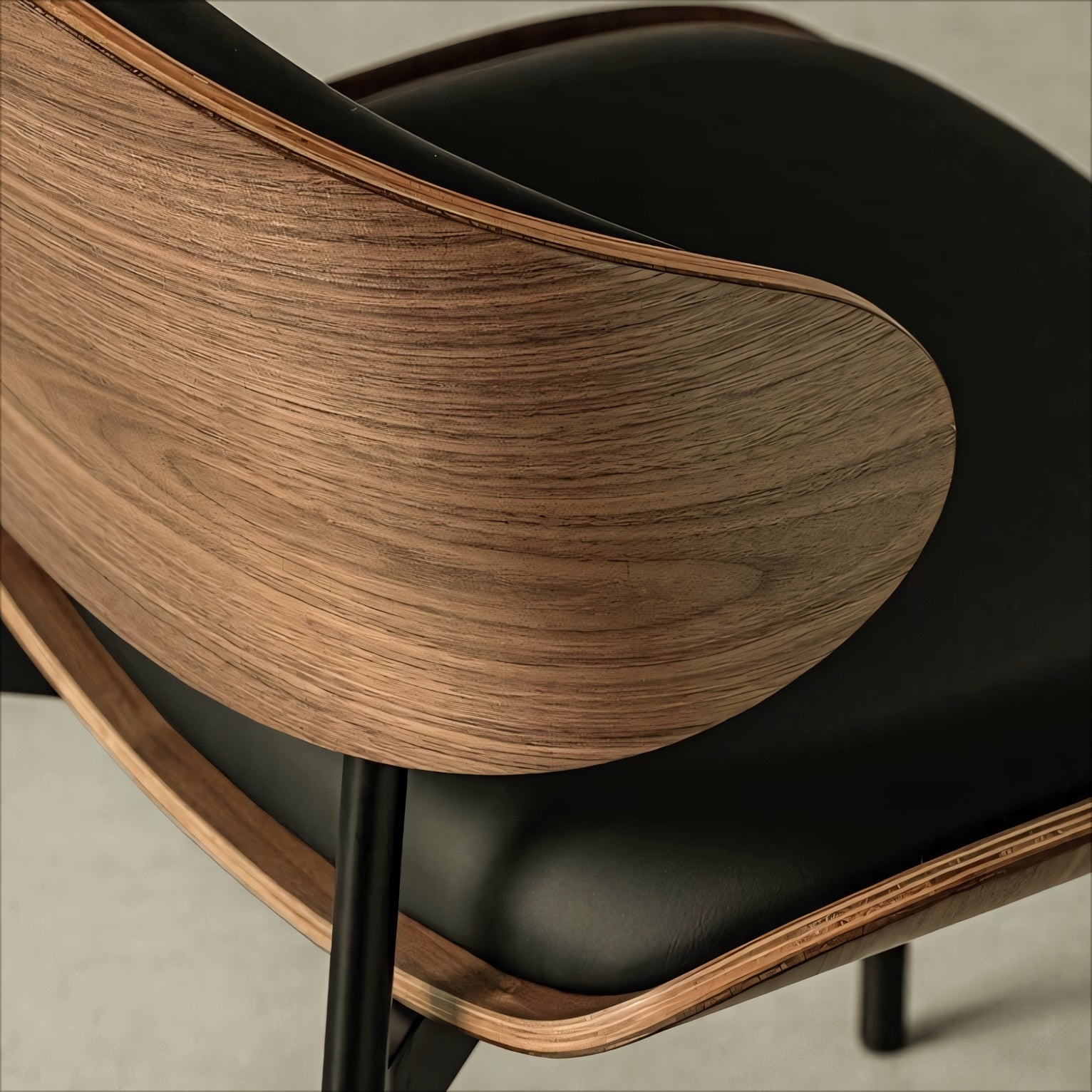 Dasey 2pcs solid wood leather dining chairs