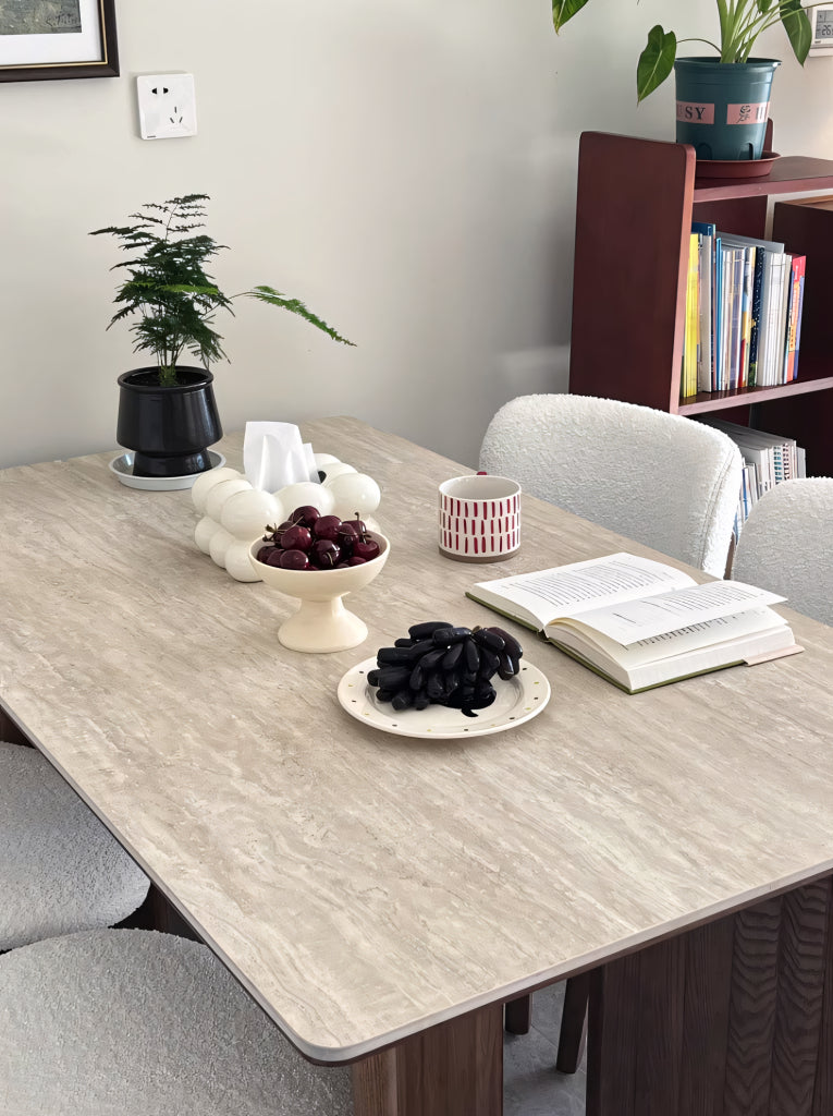 Genul Sintered stone rectangular dining set