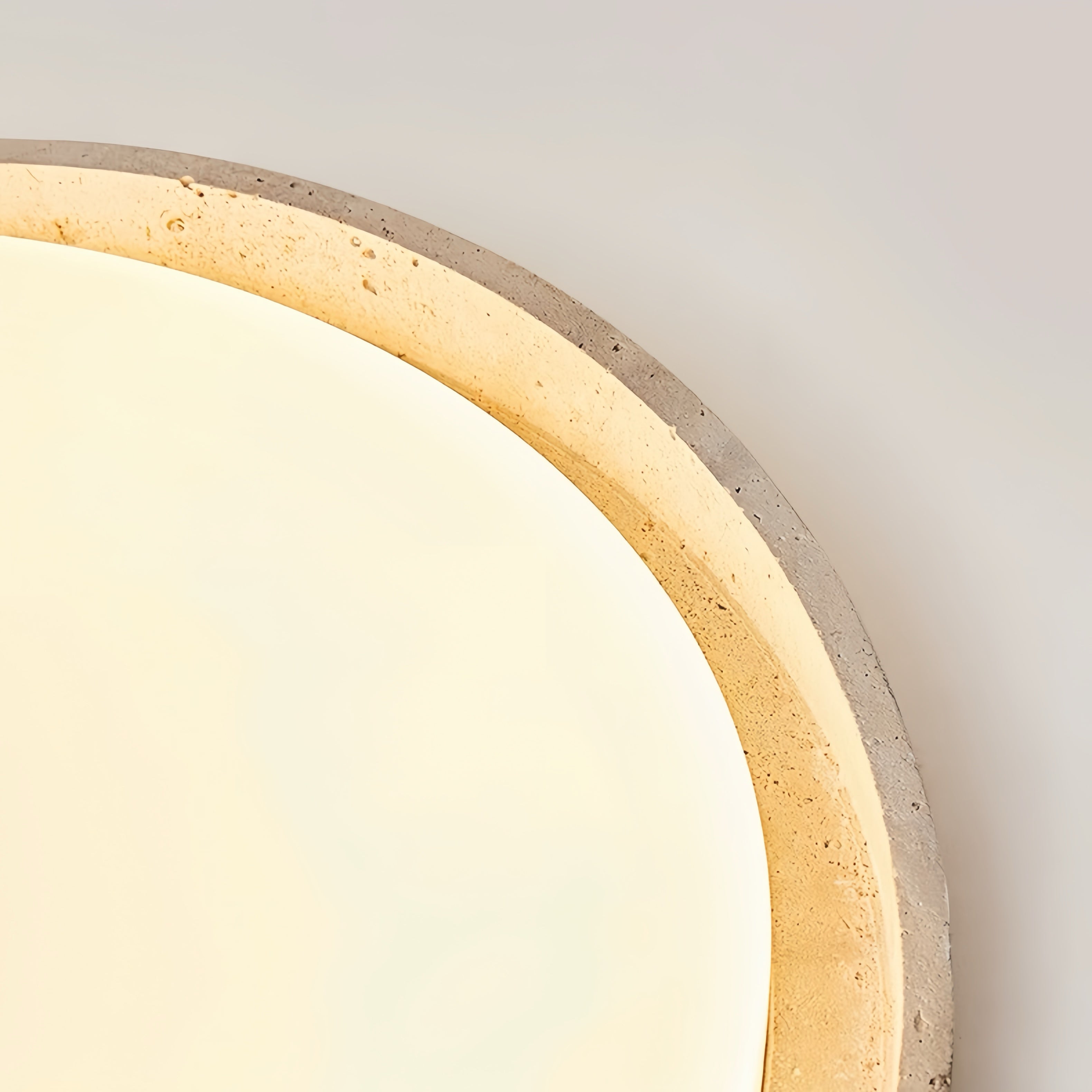 Mathie Beige travertine ceiling light