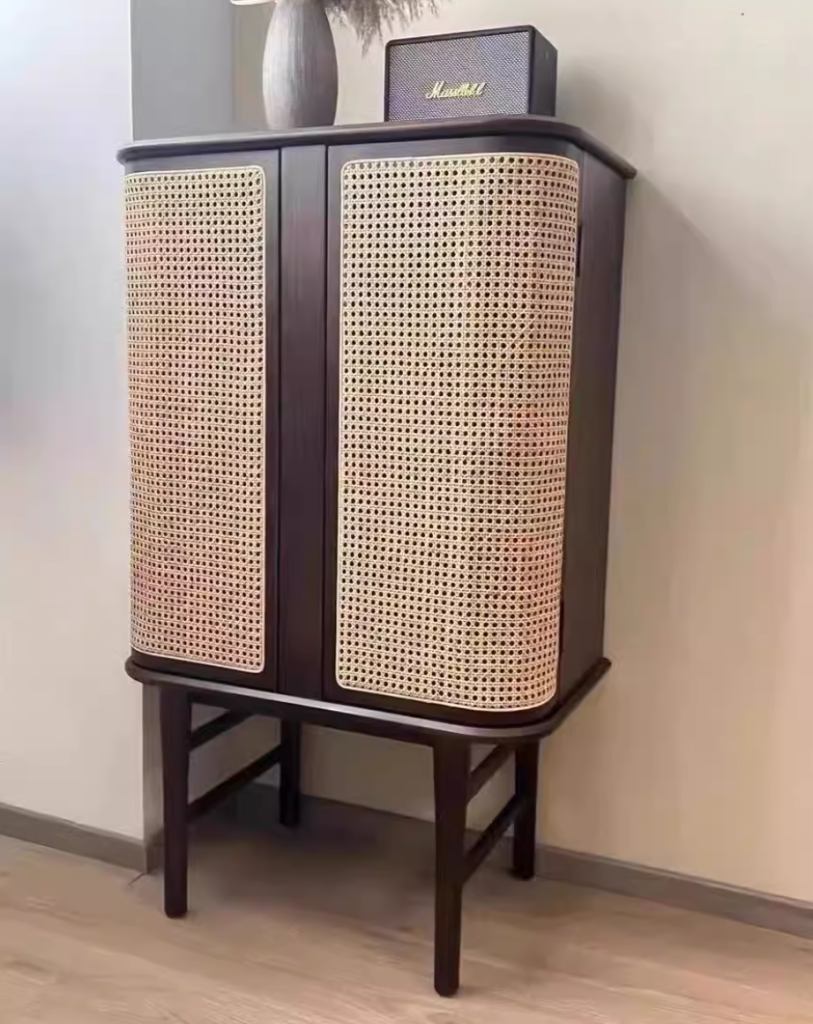 Titayen Ash wood natural rattan sideboard