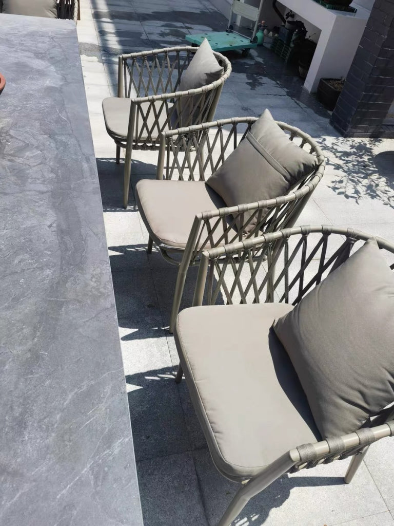 Gorita Rope braided outdoor chair table set