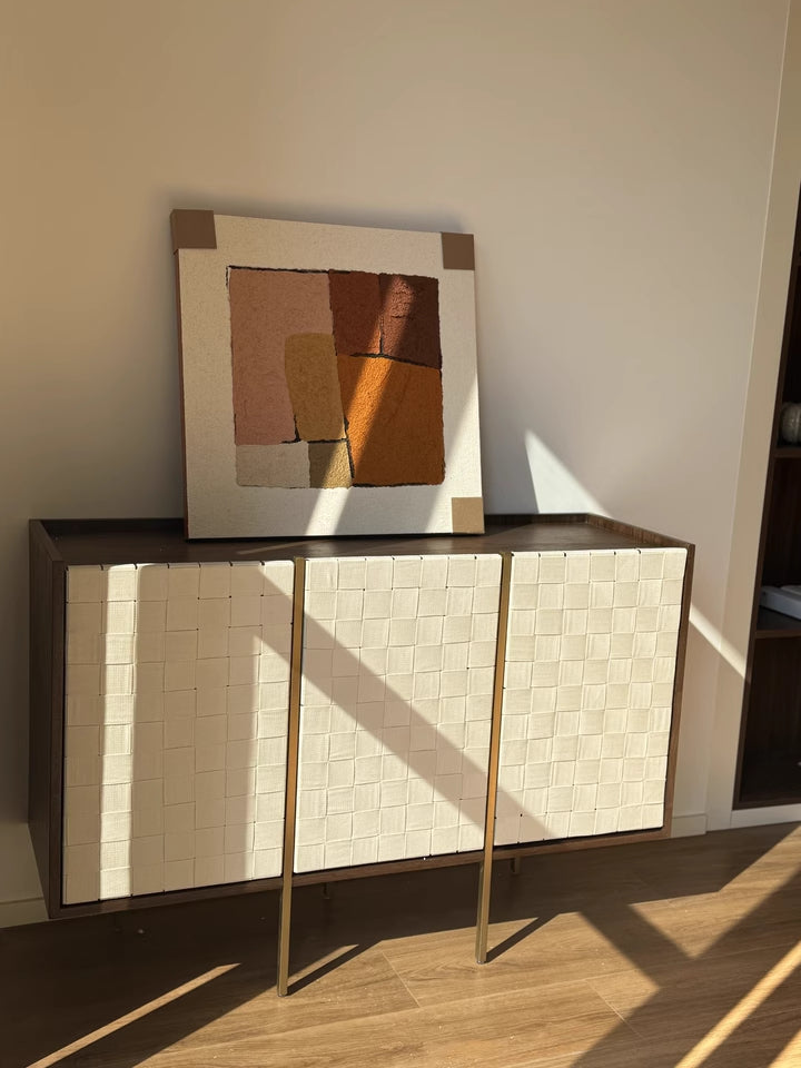 Pajis Wooden natural rattan sideboard