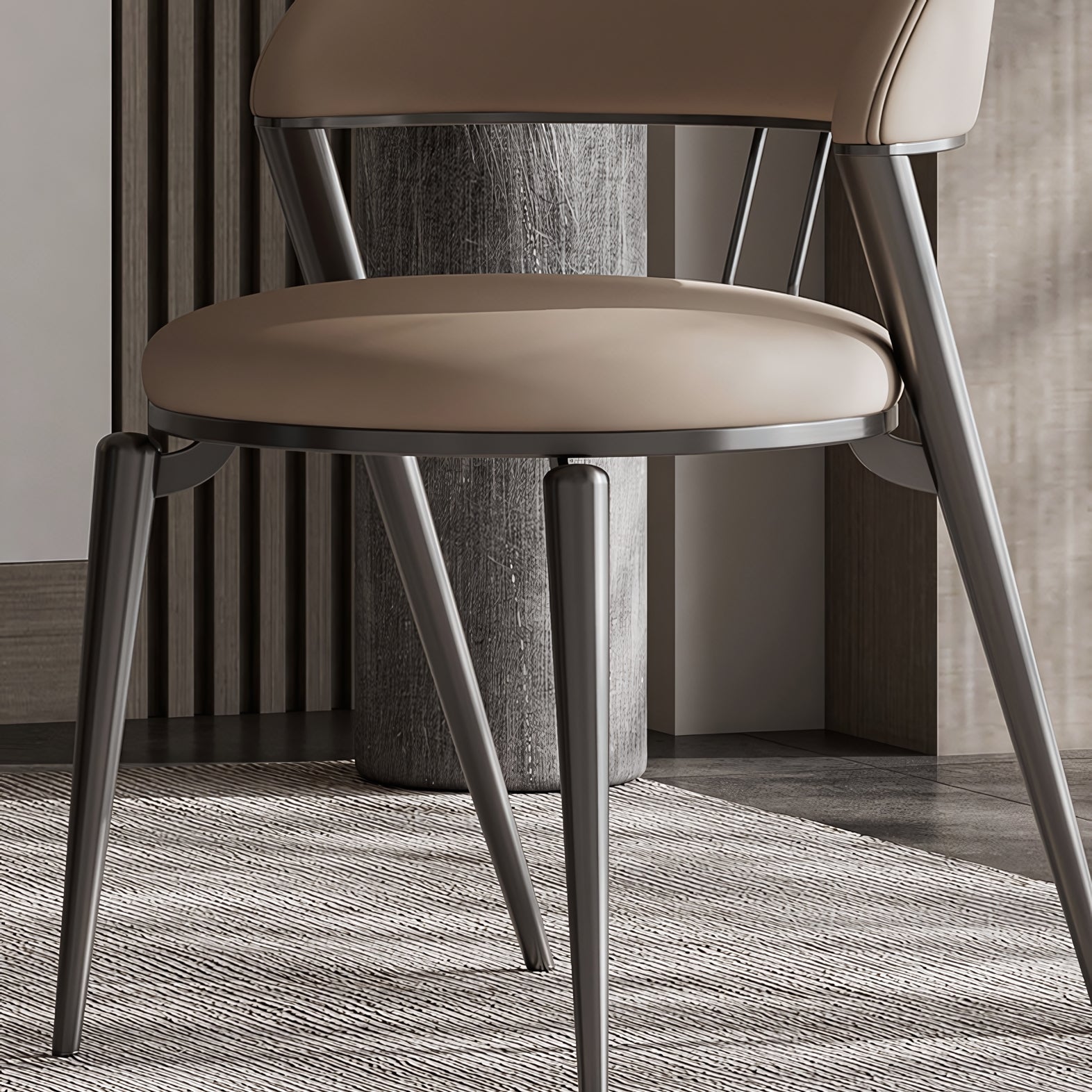 Sevian 2 pcs set-light luxury dining chair-A