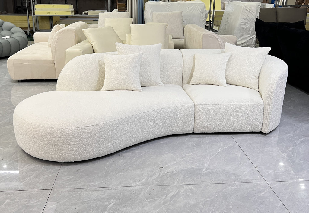Serini Fabric curved sofa