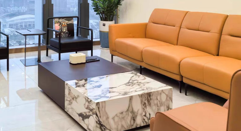 Vileap Sintered stone slab rectangular coffee table