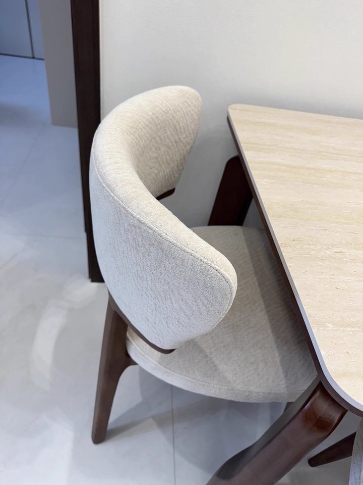 Keinn Solid wood sintered stone rectangular dining set