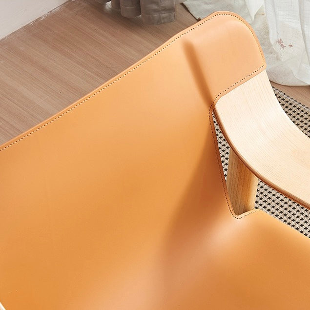 Ionaire Ash wood leather accent chair