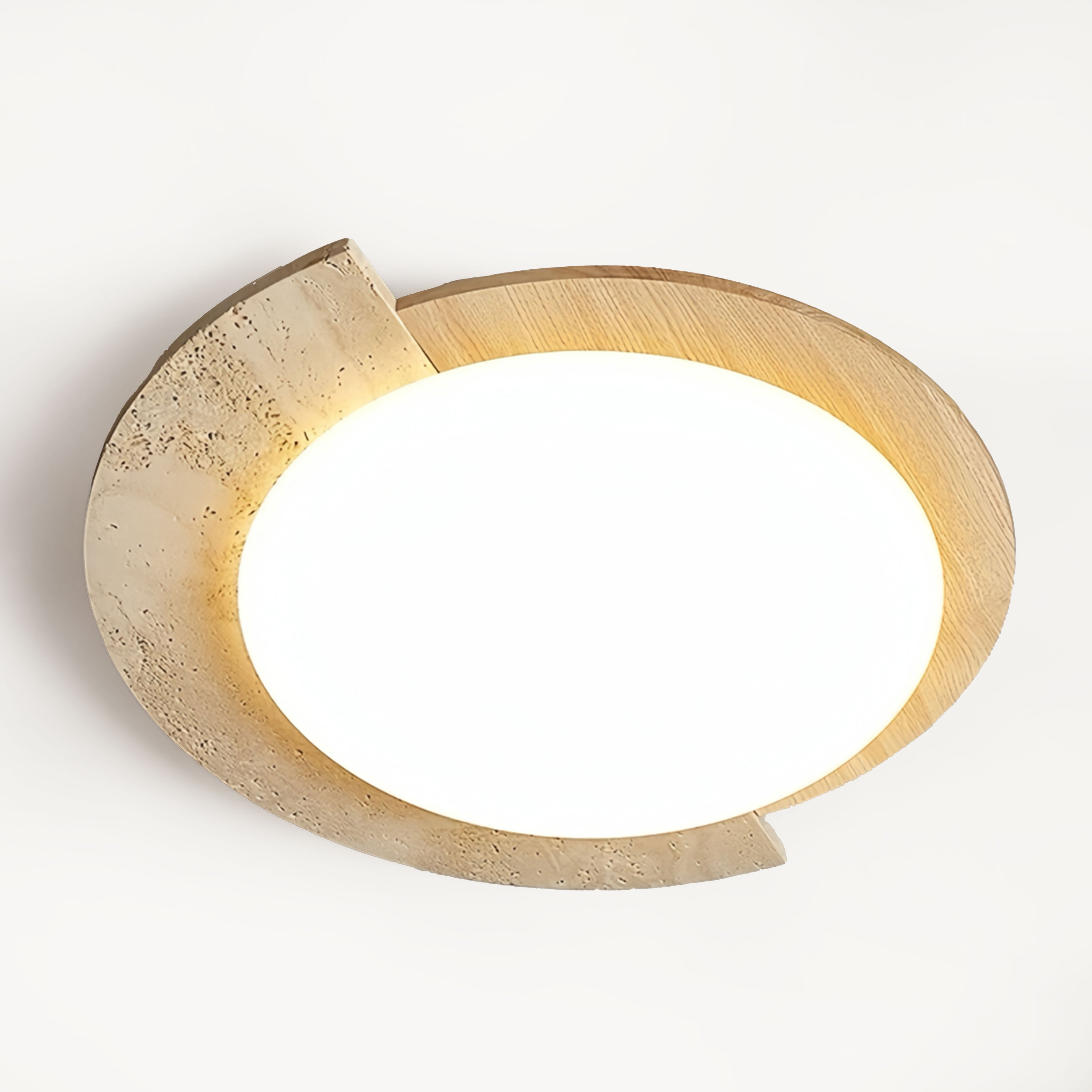 Hara Beige travertine ceiling light