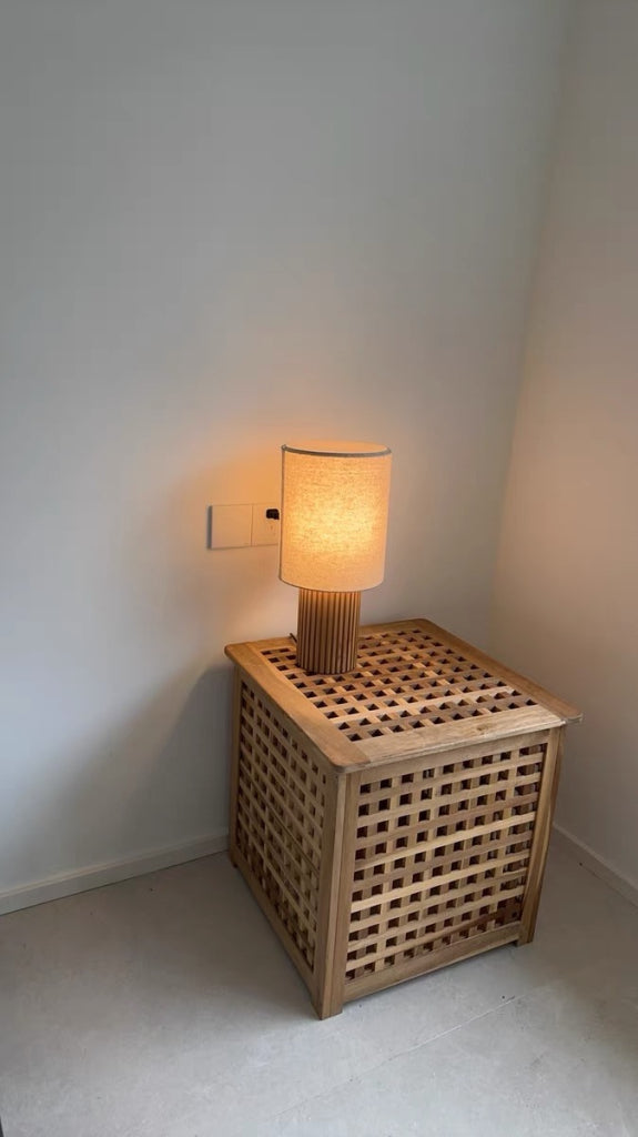 Timino Solid wood fabric lamp