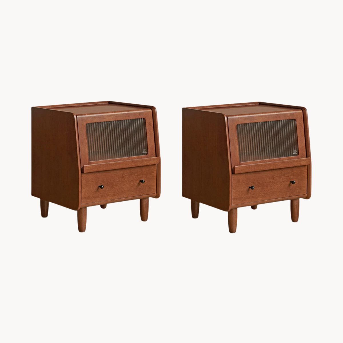 Kizzo 2pcs solid wood nightstands