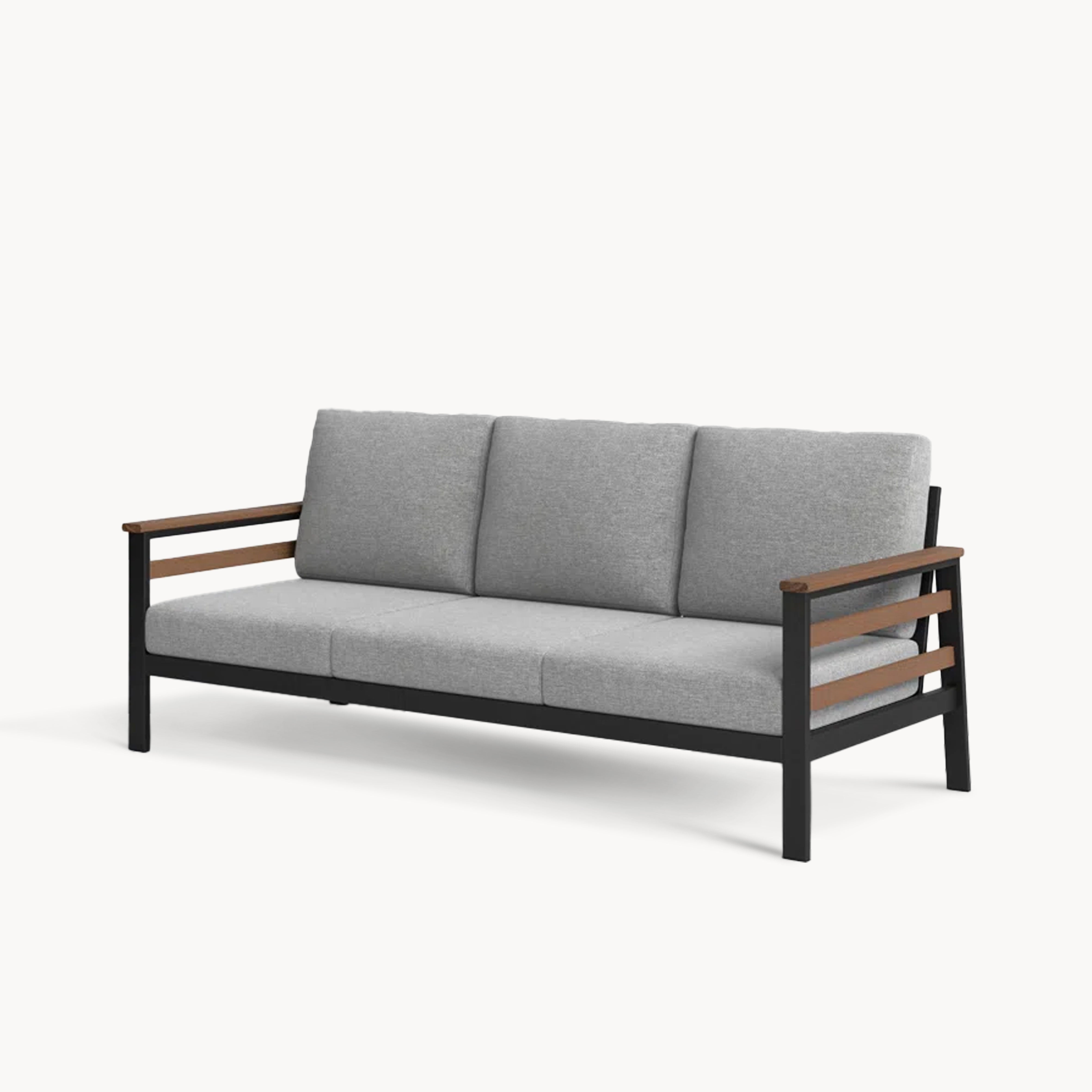 Soream Aluminum alloy solid wood outdoor sofa