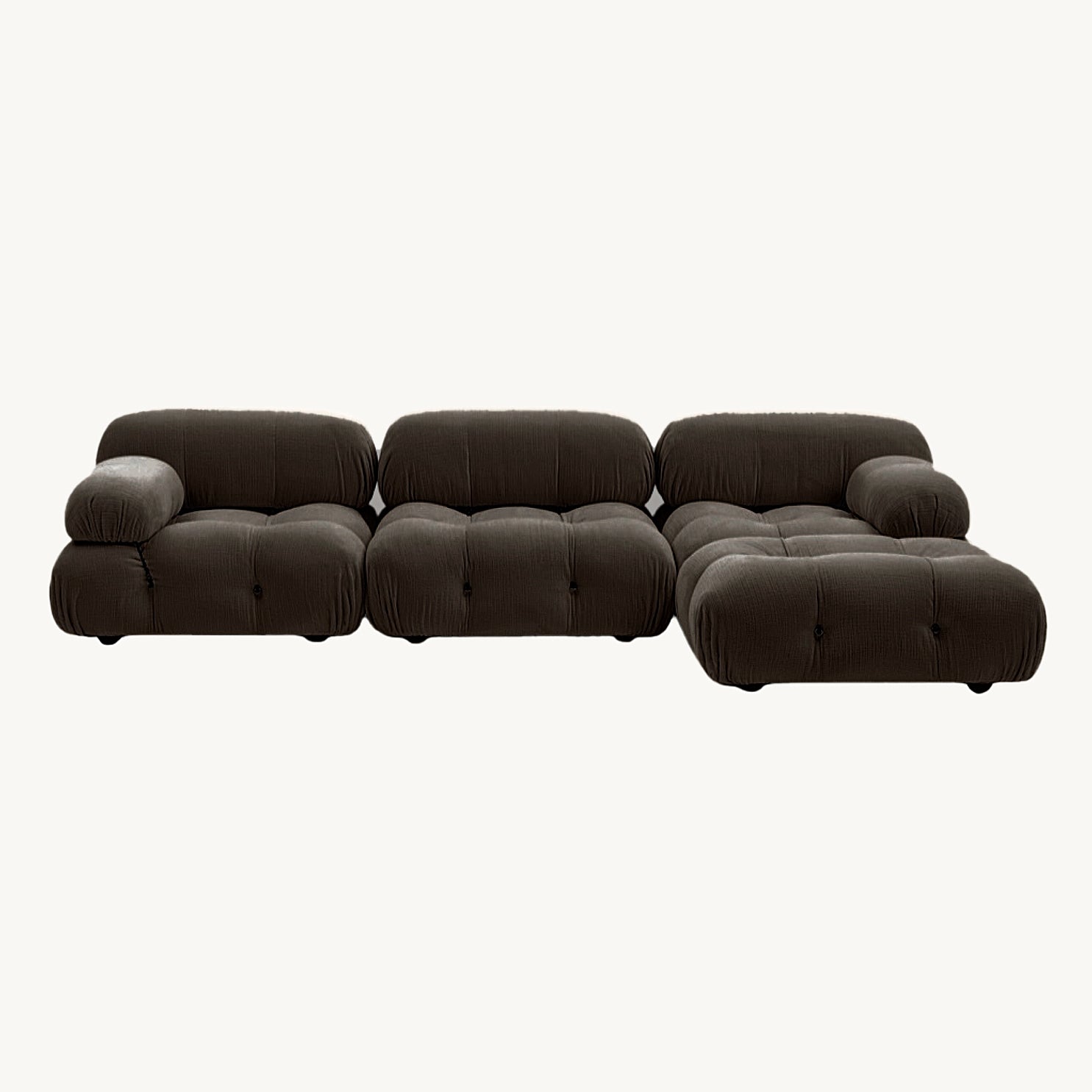 Chelo Minimalist modular sofa with ottoman-A