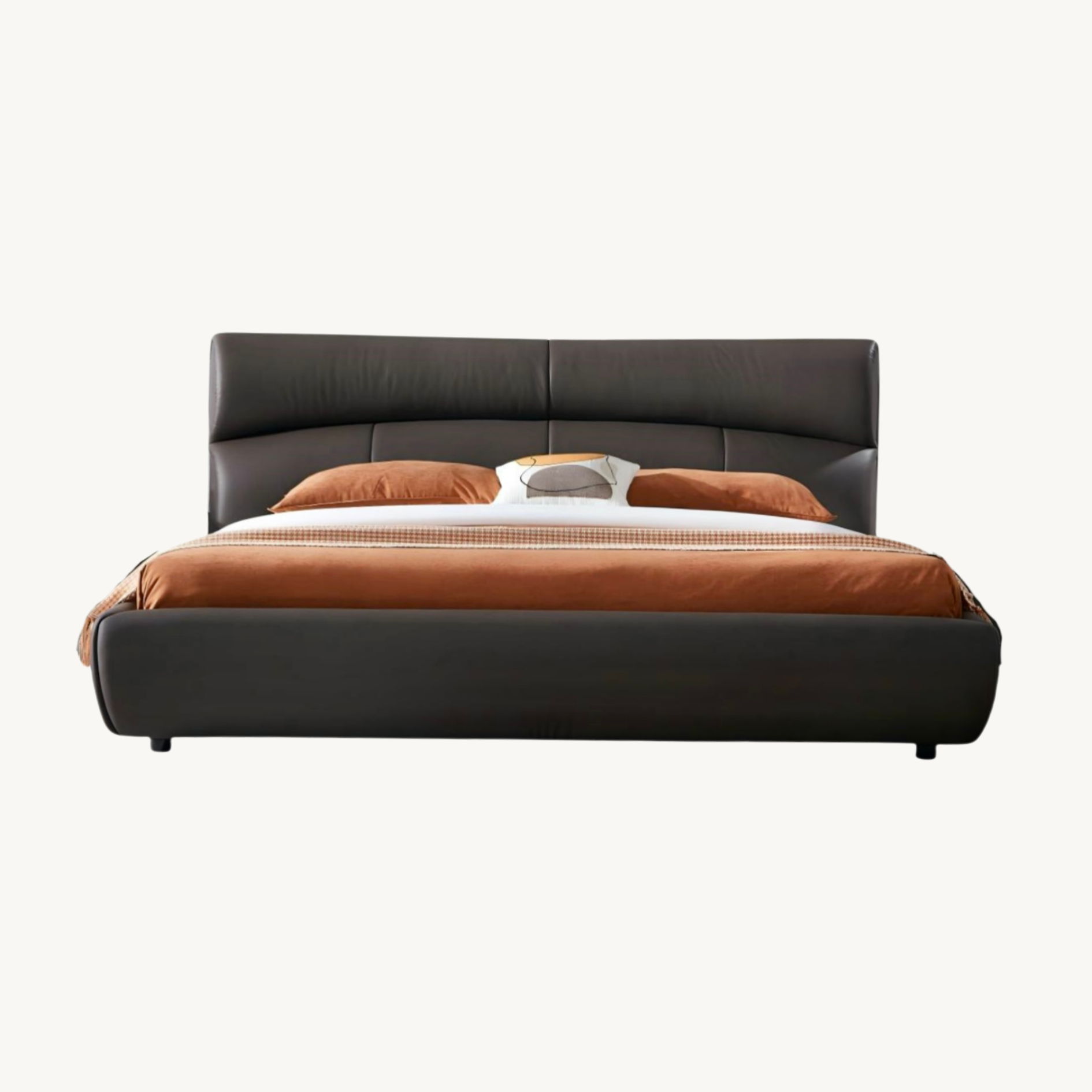 Lariao Leather solid wood bed