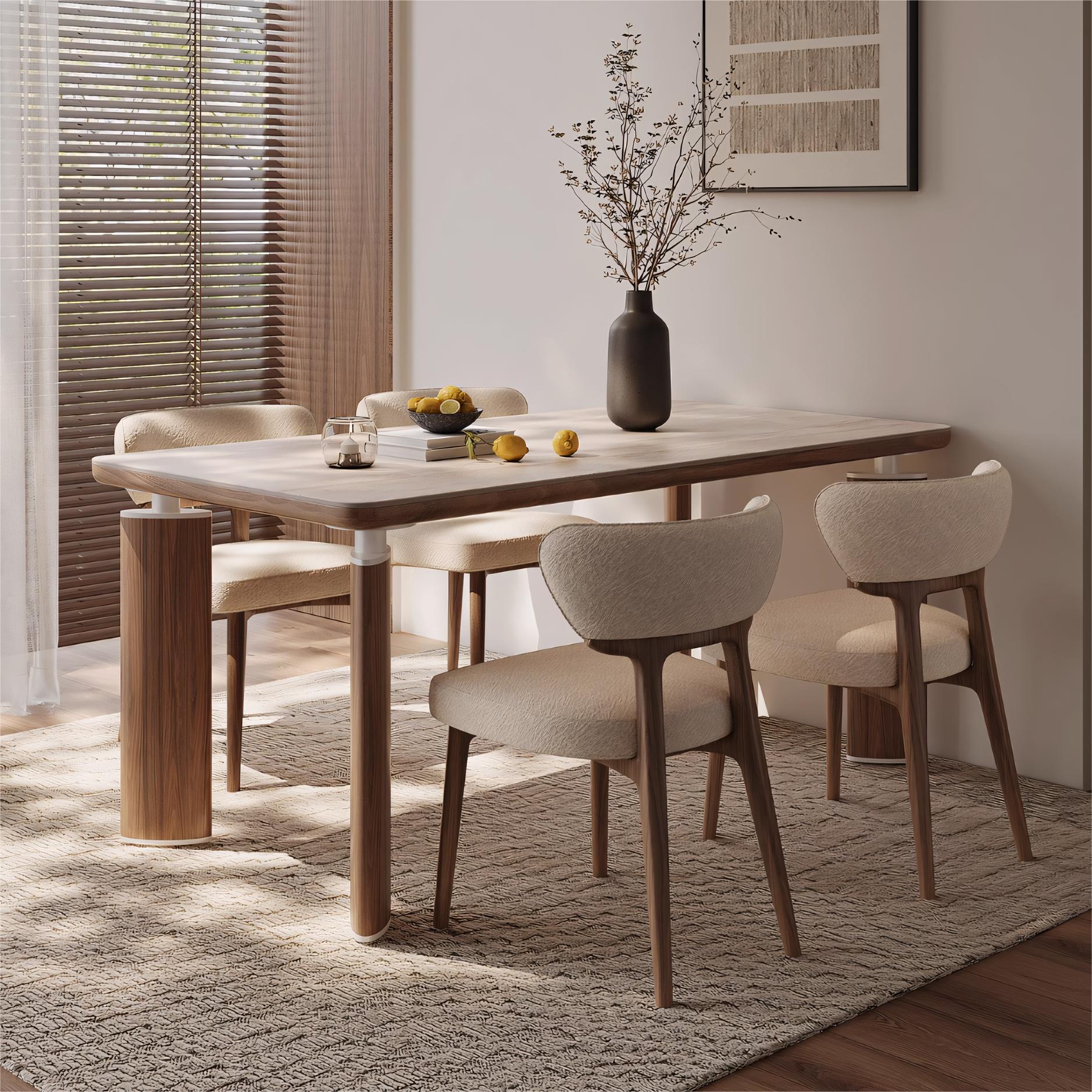 Fecello Sintered stone rectangular dining set
