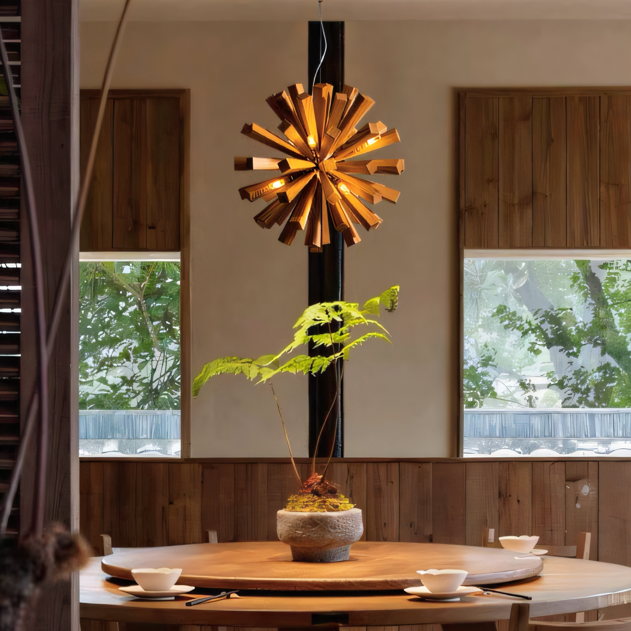 Dajum Solid wood pendant light