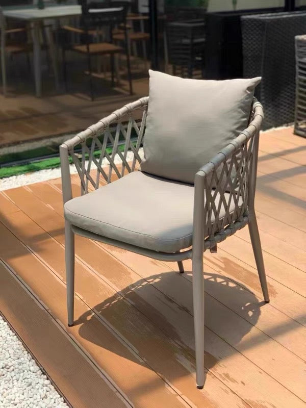 Gorita Rope braided outdoor chair table set