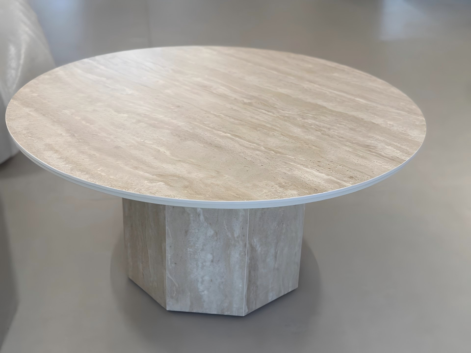 Tatano Travertine slab coffee table