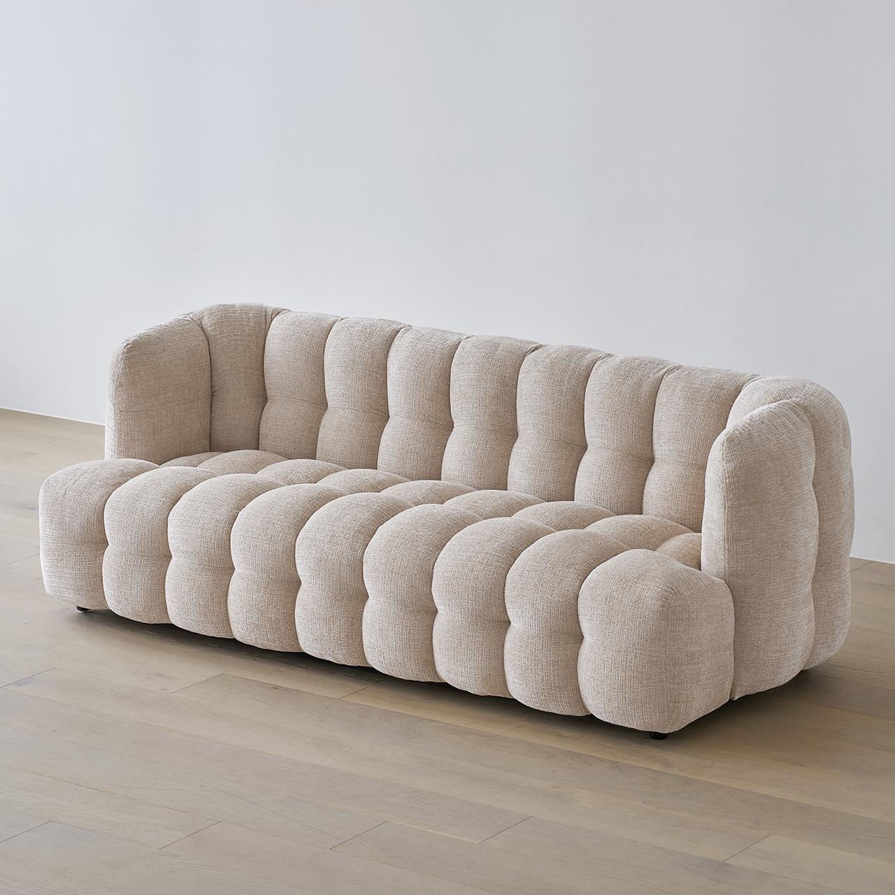 Enza Fabric one-piece straight sofa