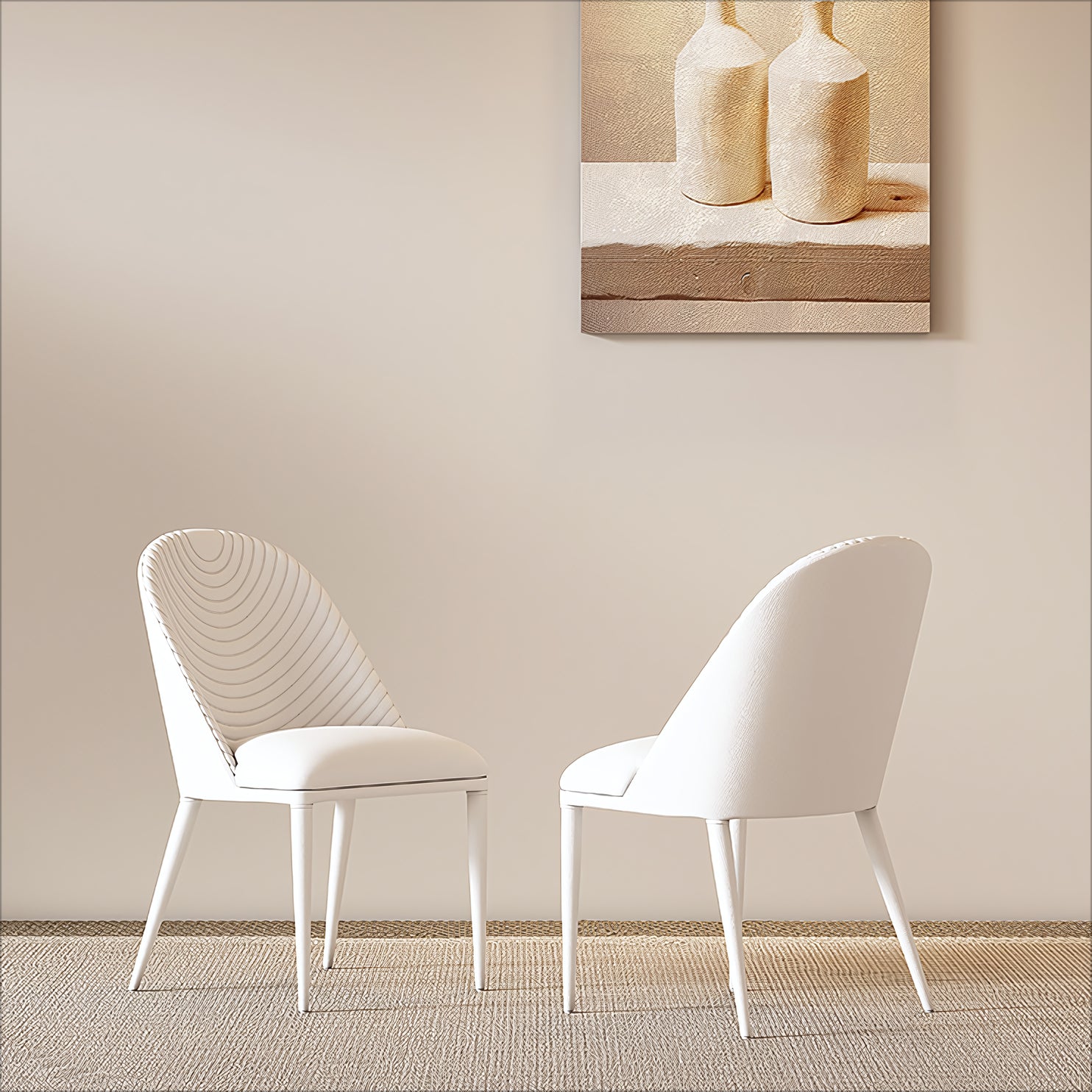 Dejove Extendable sintered stone round dining set