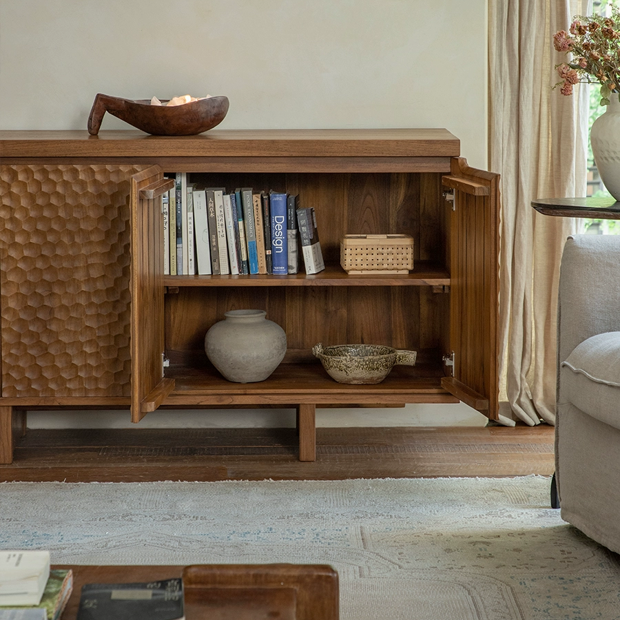 Crynox Teak solid wood sideboard