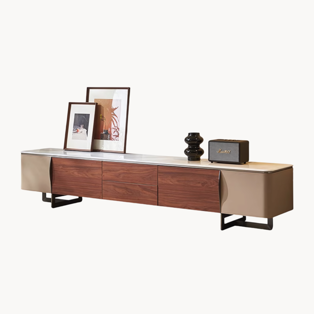 Jentor Leather solid wood TV cabinet