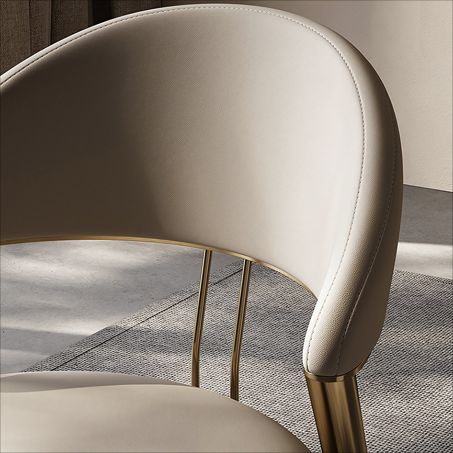 Sevian 2 pcs set-light luxury dining chair