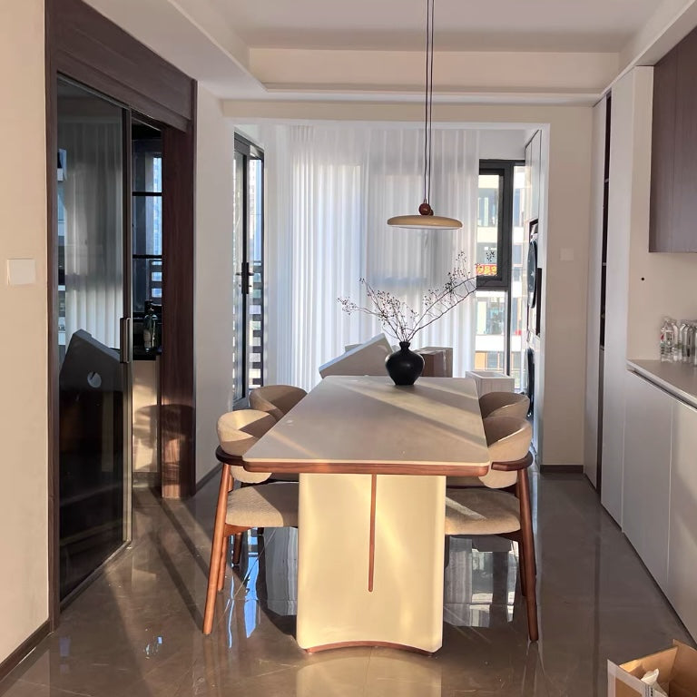 Shileay Sintered stone wood dining table