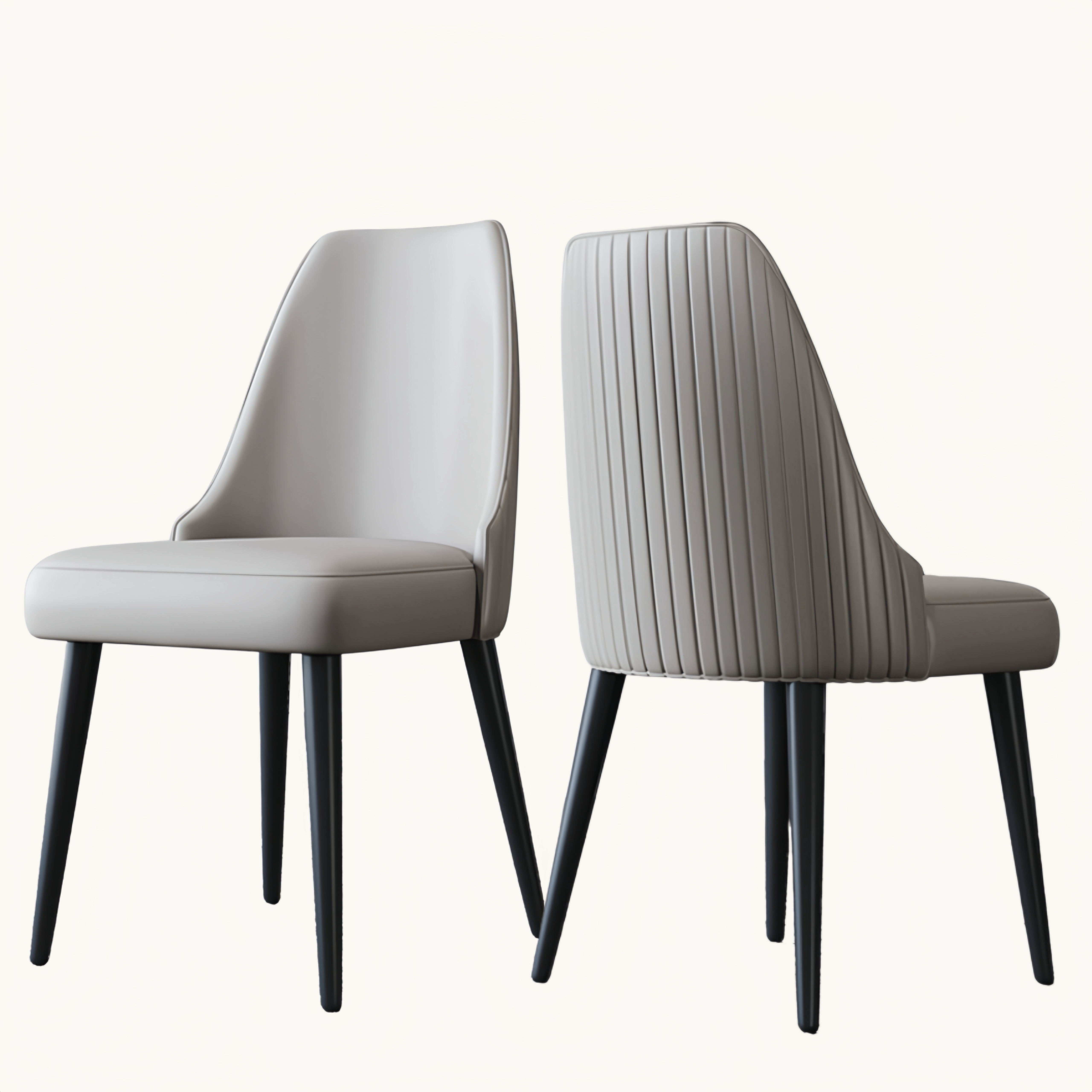 Amonza 2 pcs set-light luxury dining chairs-A