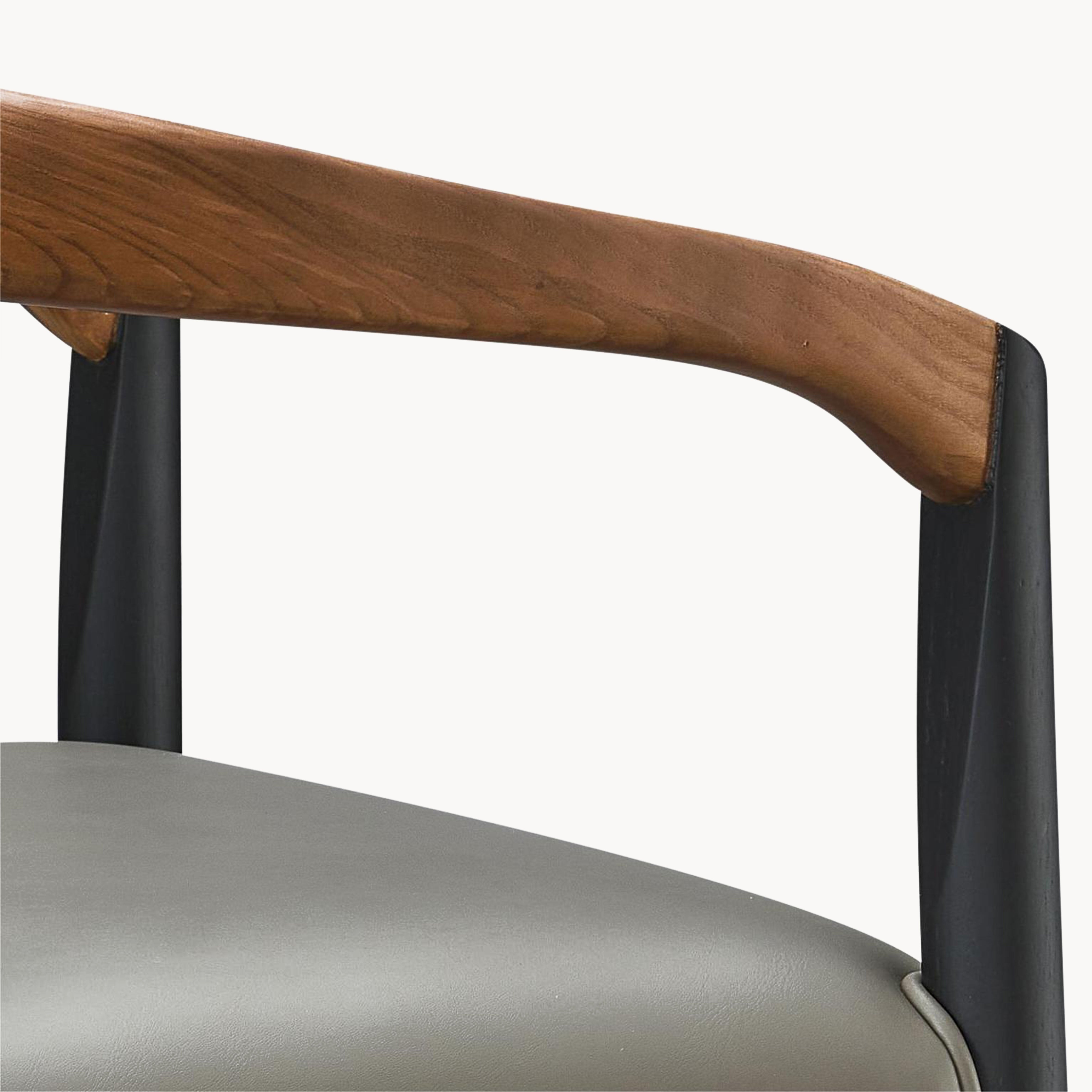 Ritana 2pcs ash wood leather dining chairs