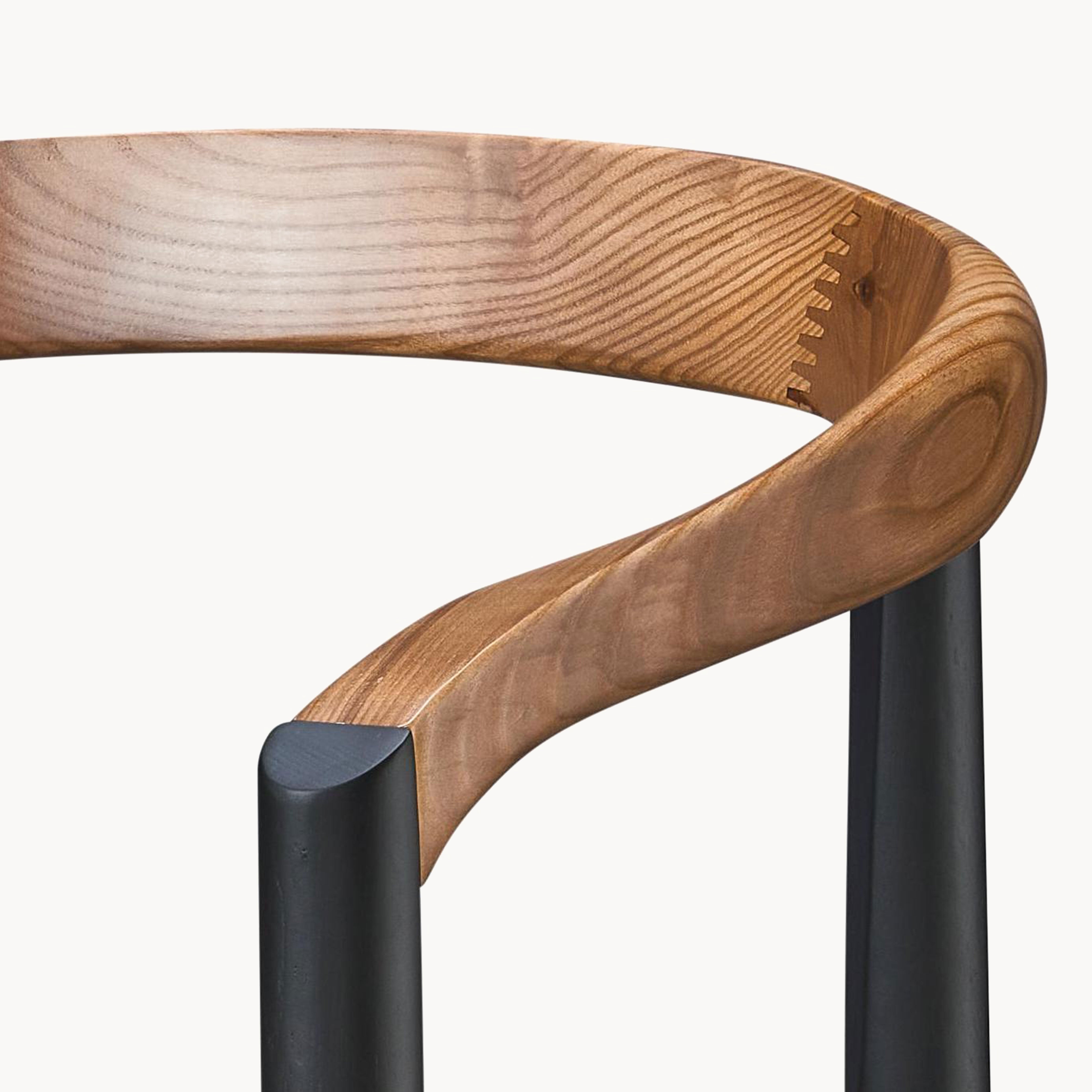 Ritana 2pcs ash wood leather dining chairs