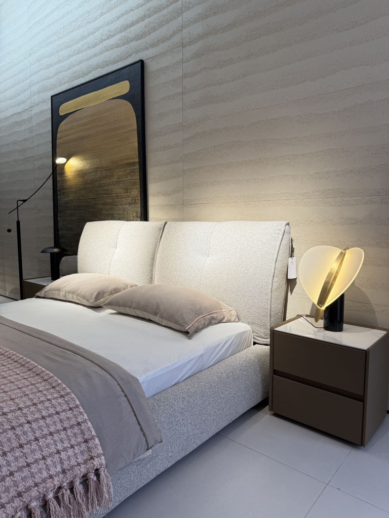 Letina Fabric solid wood bed