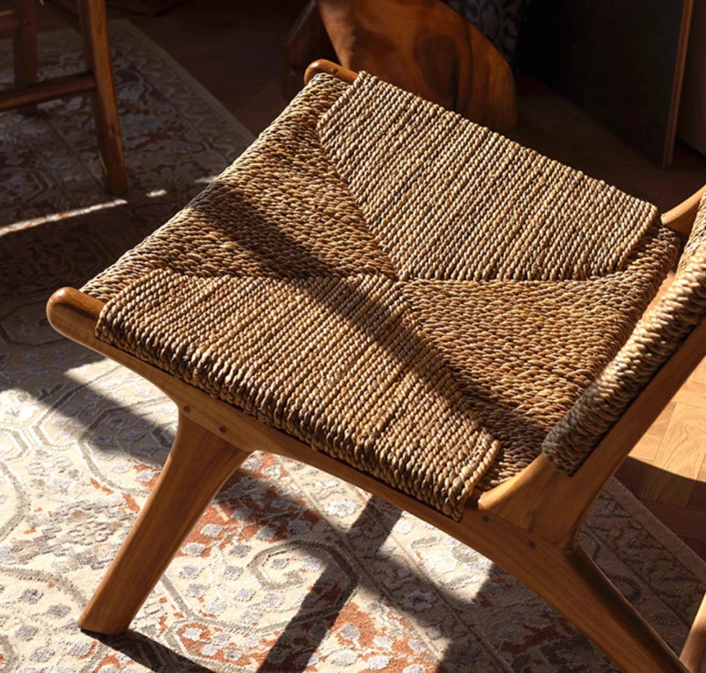 Alvaro Natural rattan ash wood lounge chair