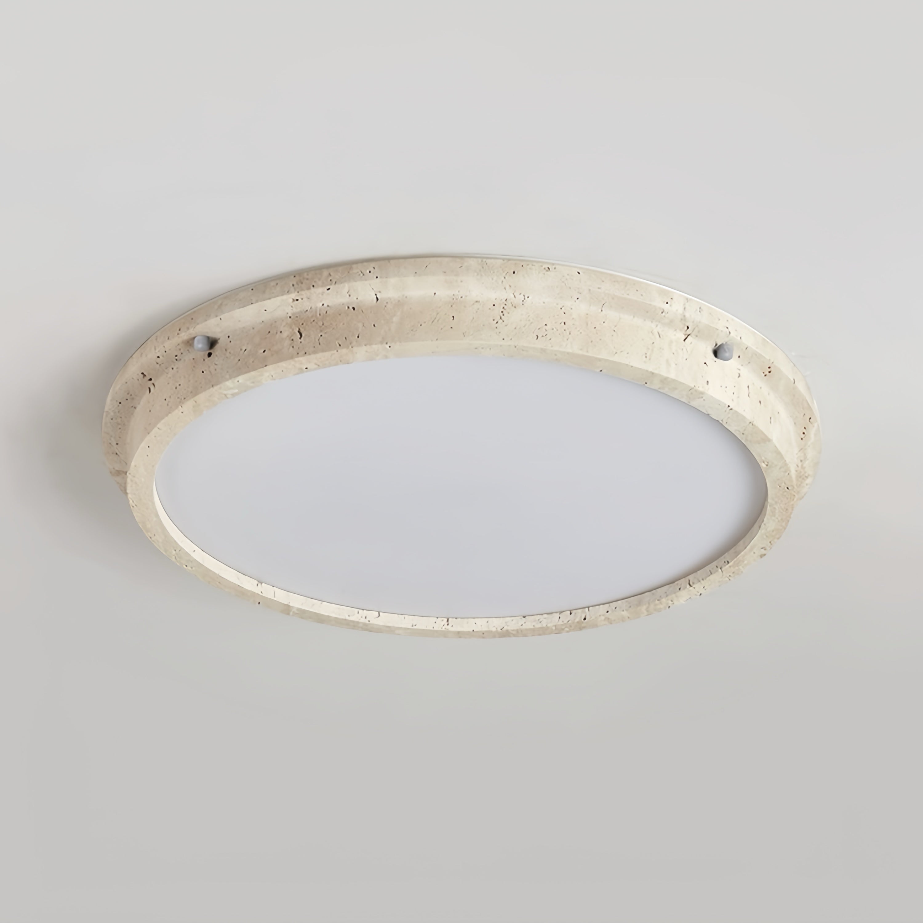 Isnie Beige travertine ceiling light