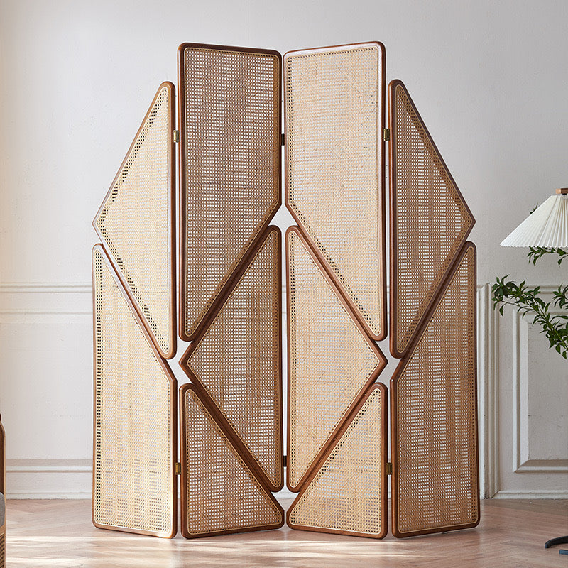 Dilaror Ash wood natural rattan screen