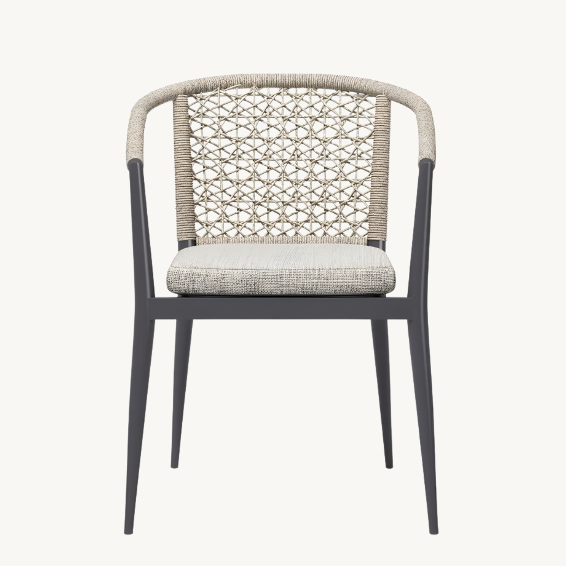 Halinb Braided rope outdoor dining chair